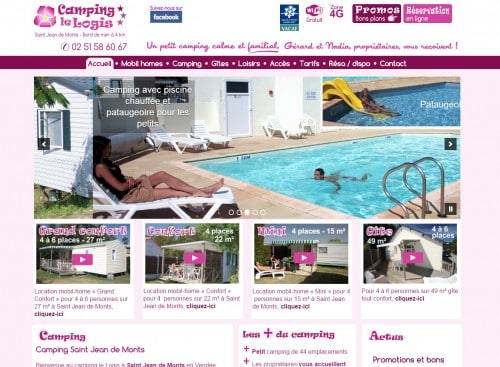 Création du site internet pour le camping le Logis à Saint Jean de Monts en Vendée