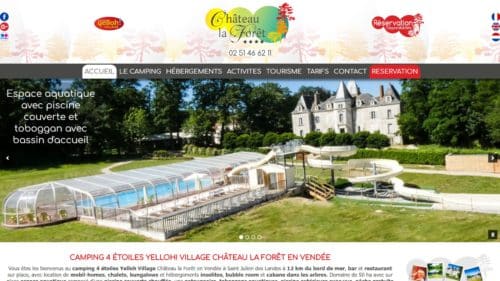 creation site camping chateau la foret 4 étoiles en Vendée