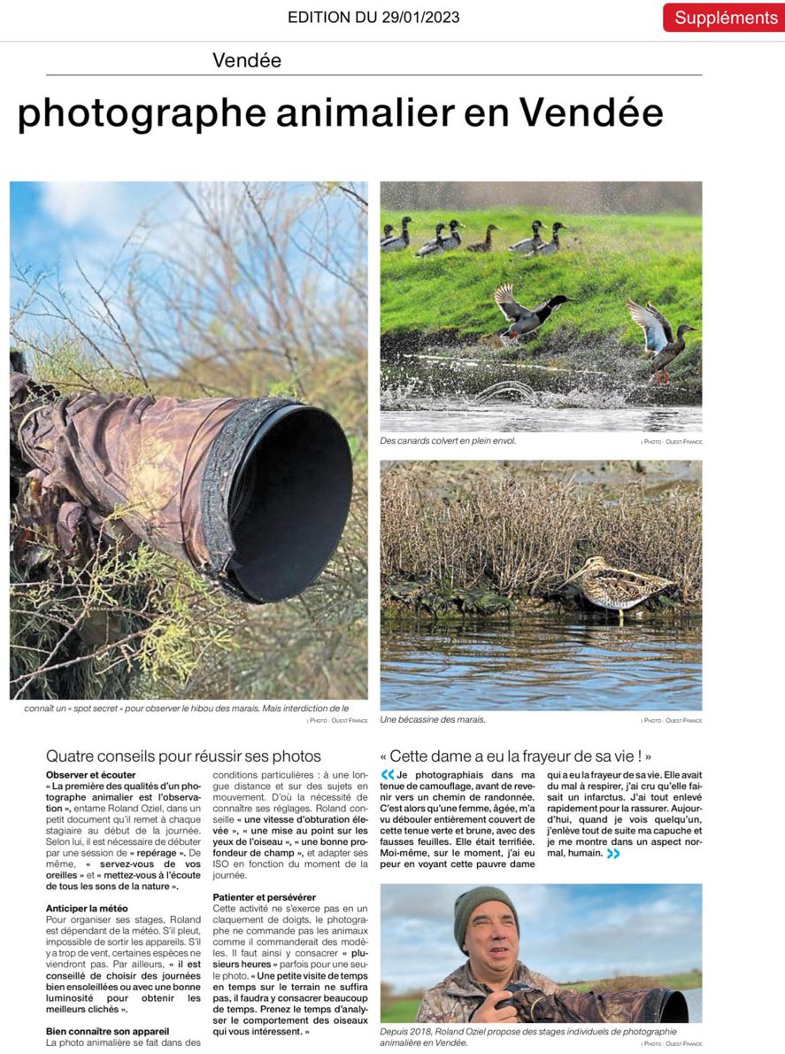 photographie animalière sur ouest france