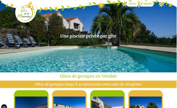 Création de site web pour gîte de groupes