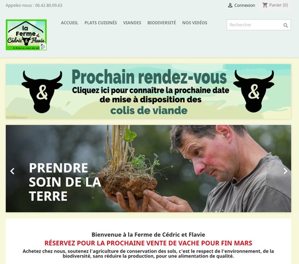 Création site internet producteur de bovins